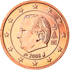 Bélgica, Euro Cent, 2008, Brussels, MS(65-70), Aço Cromado a Cobre, KM:274