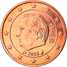 Belgium, 2 Euro Cent, 2008, Brussels, MS(65-70), Copper Plated Steel, KM:275