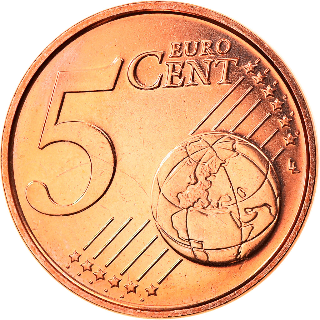 Belgium, 5 Euro Cent, 2008, Brussels, MS(65-70), Copper Plated Steel, KM:276