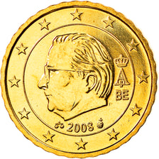 Belgium, 10 Euro Cent, 2008, Brussels, MS(65-70), Brass, KM:277