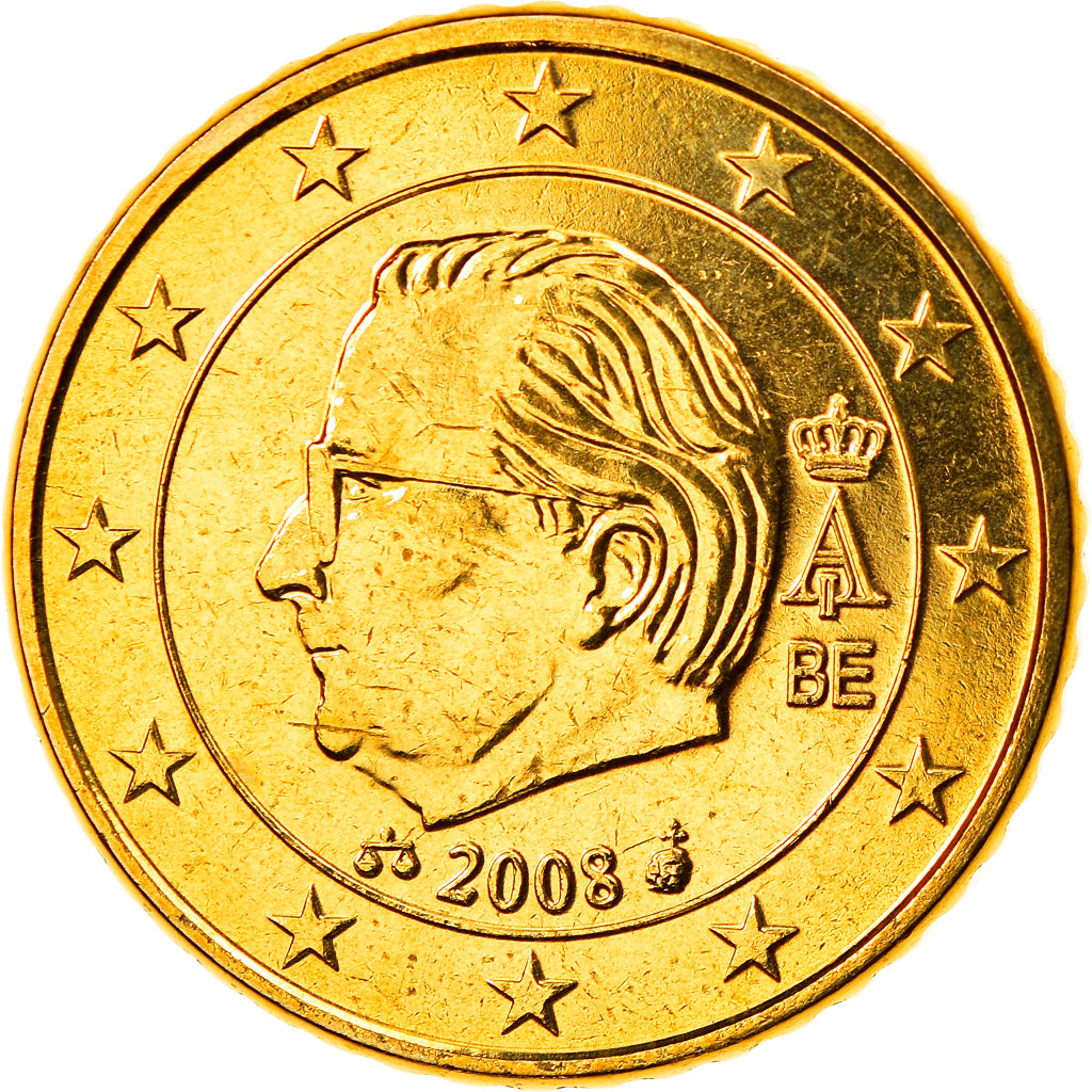 Belgio, 50 Euro Cent, 2008, Brussels, FDC, Ottone, KM:279