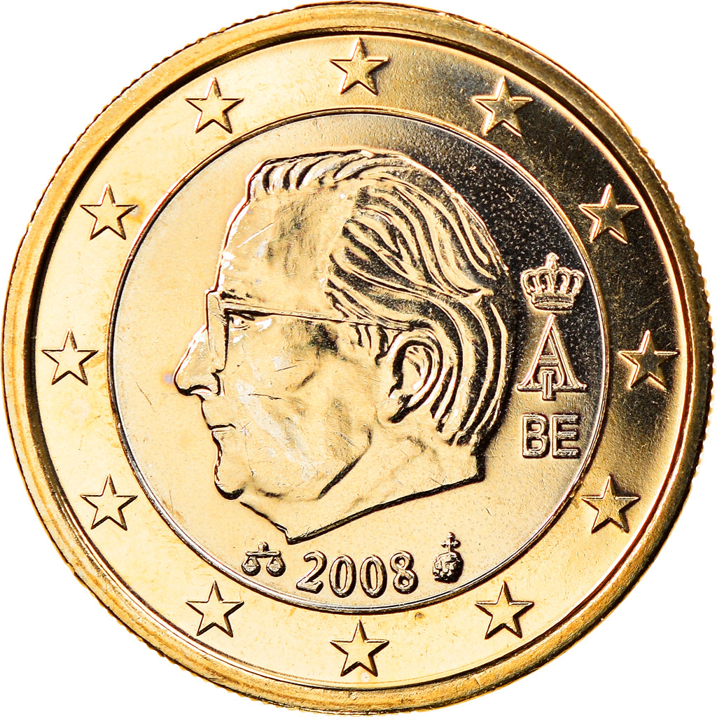 Belgium, Euro, 2008, Brussels, MS(65-70), Bi-Metallic, KM:280