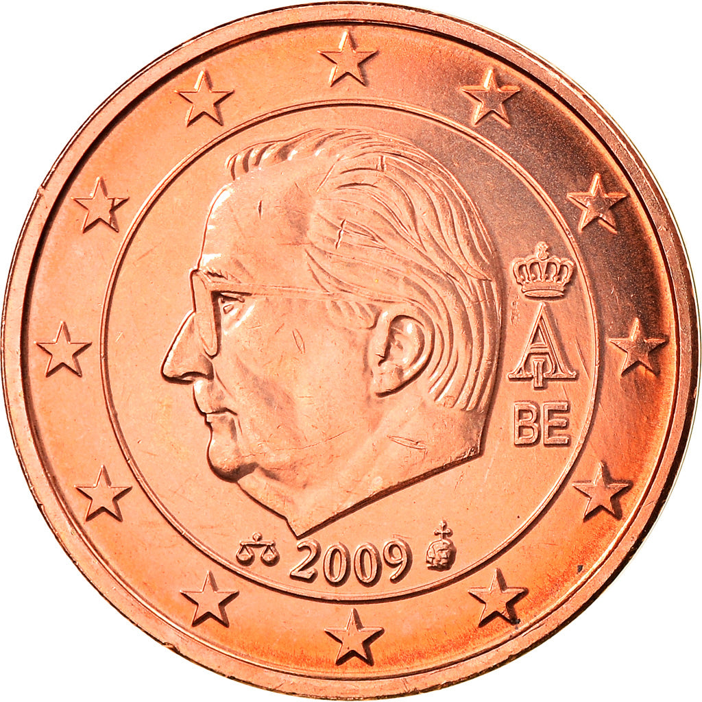 Belgium, 2 Euro Cent, 2009, Brussels, MS(65-70), Copper Plated Steel, KM:275