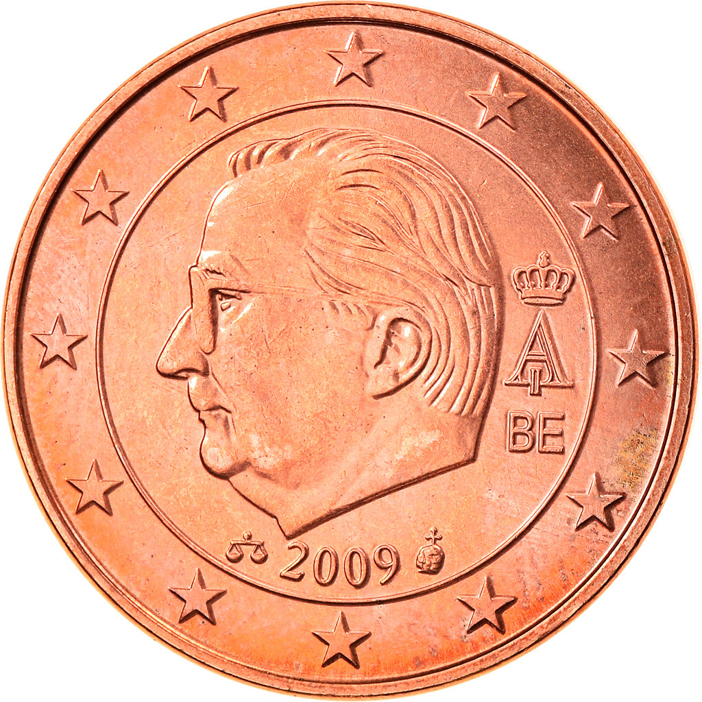 Belgium, 5 Euro Cent, 2009, Brussels, MS(65-70), Copper Plated Steel, KM:276