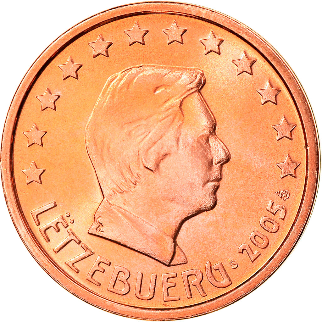 Luxembourg, 2 Euro Cent, 2005, Utrecht, MS(65-70), Copper Plated Steel, KM:76