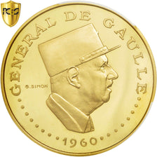 Chad, De Gaulle, 10000 Francs, 1970, Gold, KM:11, PCGS PR68DCAM