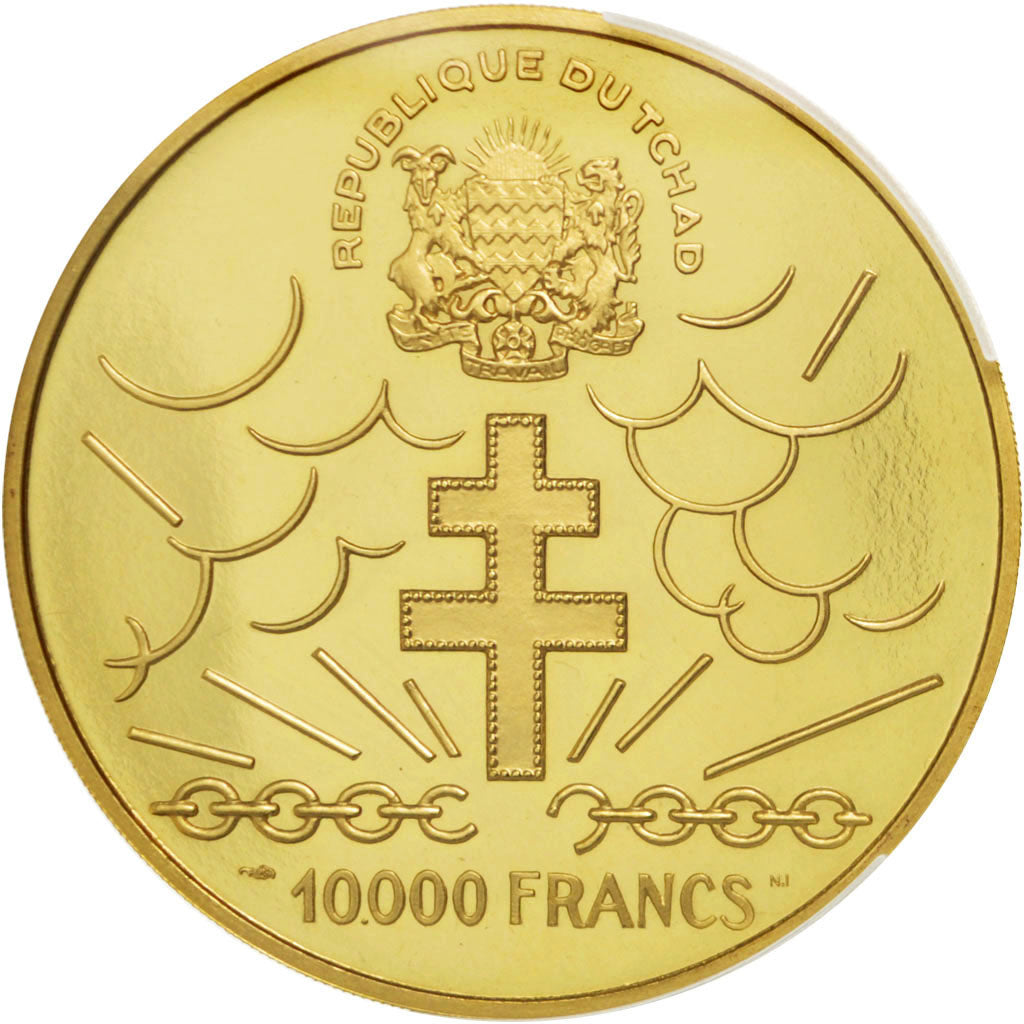 Chad, De Gaulle, 10000 Francs, 1970, Gold, KM:11, PCGS PR68DCAM