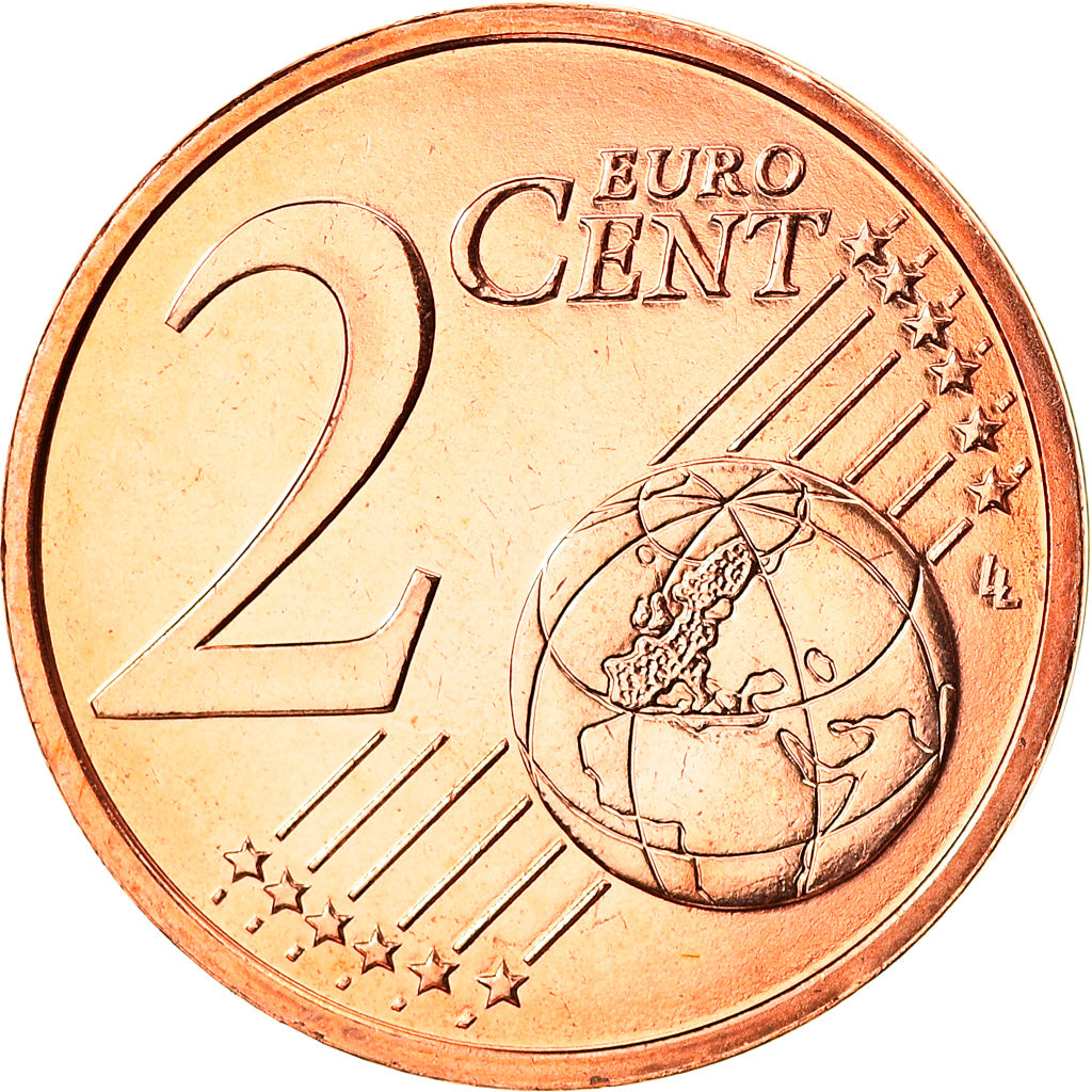 Luxembourg, 2 Euro Cent, 2008, Utrecht, MS(65-70), Copper Plated Steel, KM:76