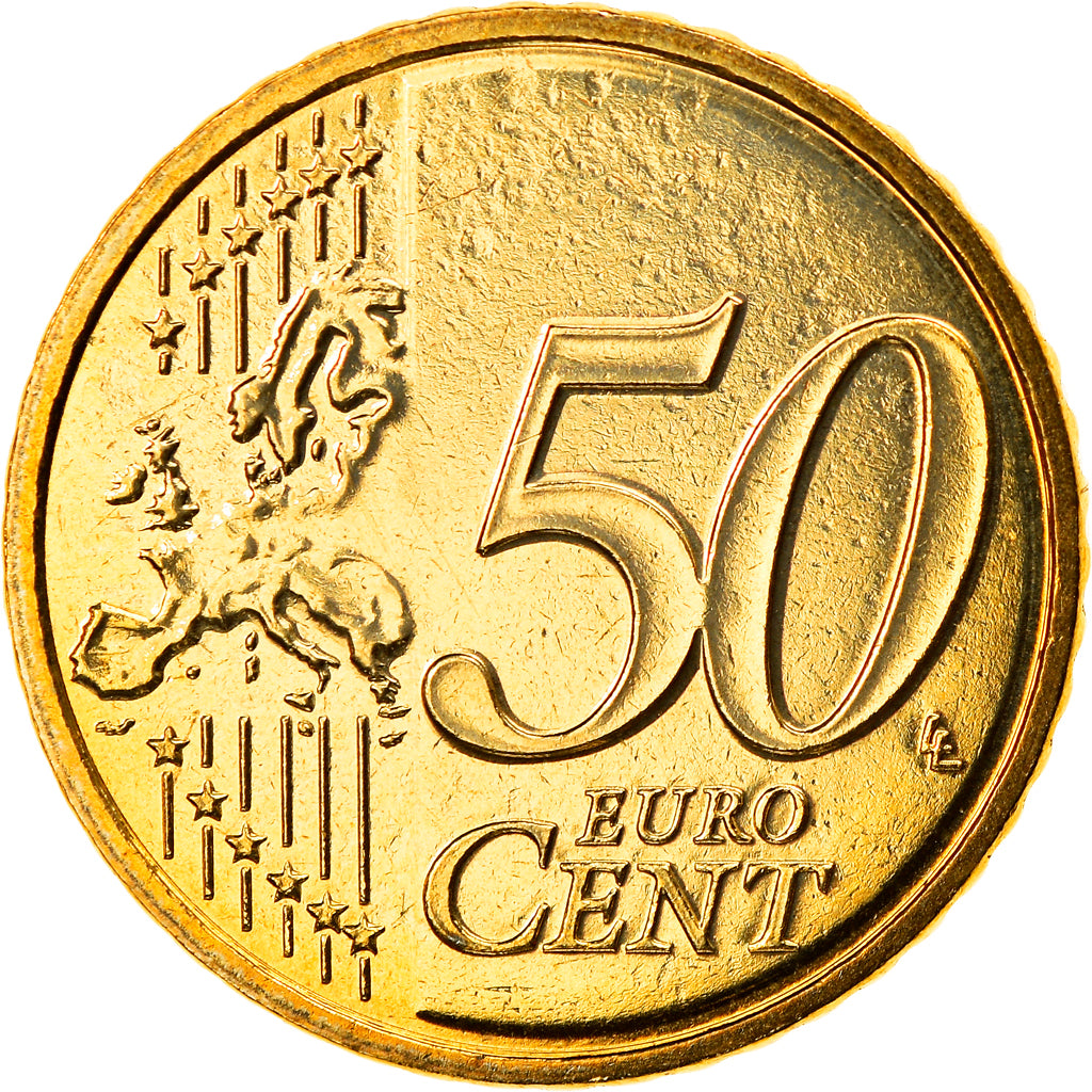 Luxembourg, 50 Euro Cent, 2008, Utrecht, MS(65-70), Brass, KM:91