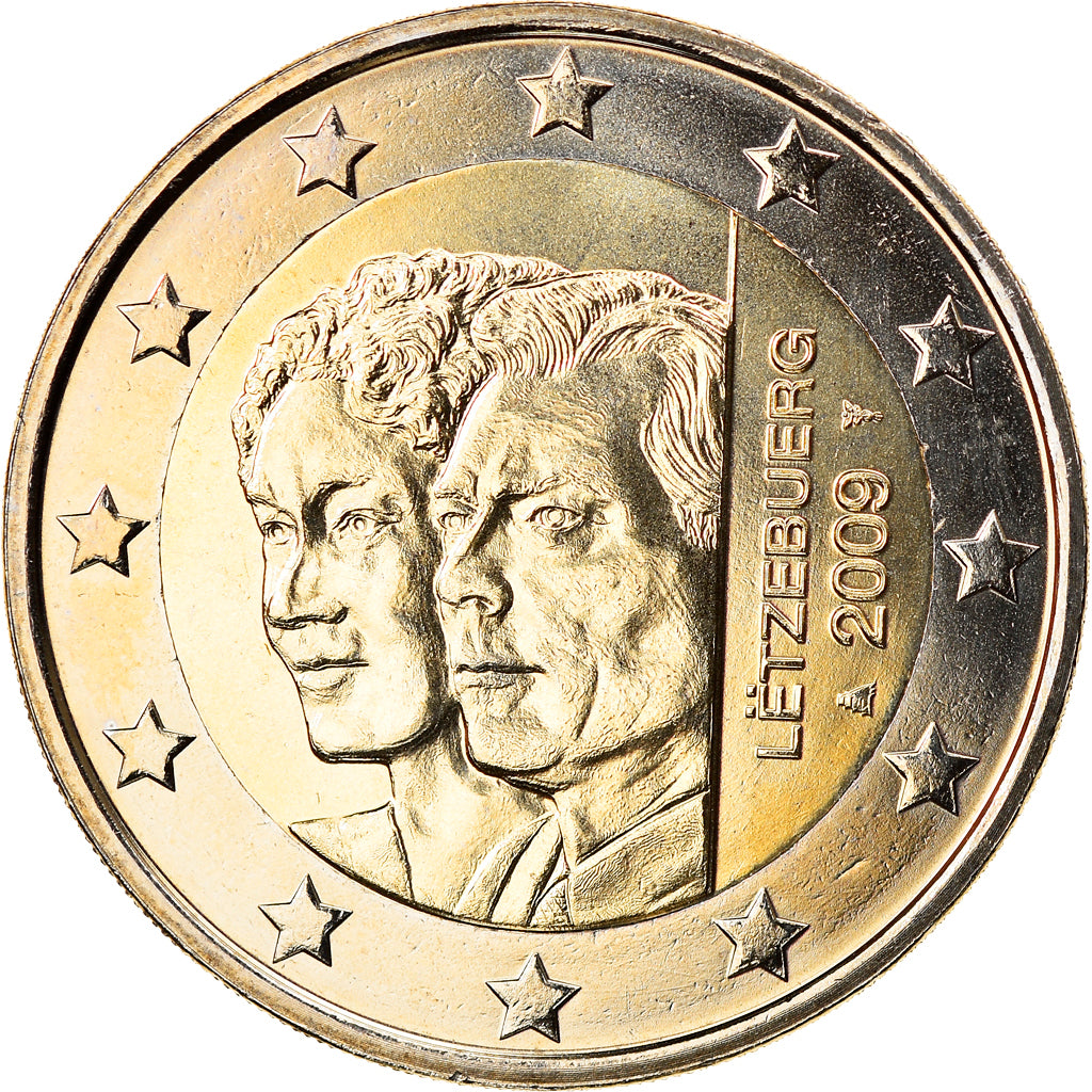Luxembourg, 2 Euro, 2009, Utrecht, MS(65-70), Bi-Metallic, KM:93
