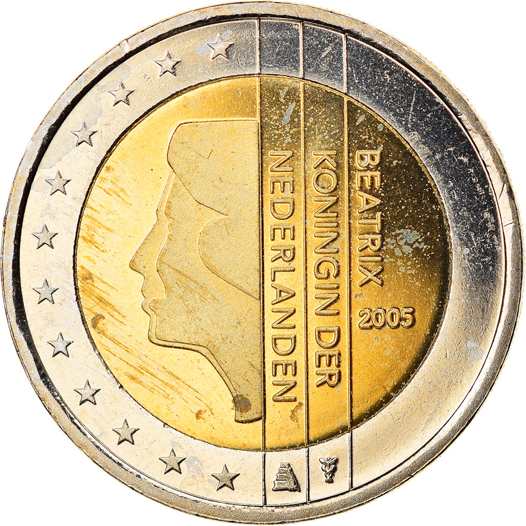 Netherlands, 2 Euro, 2005, Utrecht, MS(65-70), Bi-Metallic, KM:241