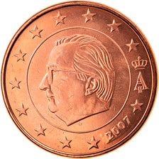 Belgium, 5 Euro Cent, 2007, Brussels, MS(65-70), Copper Plated Steel, KM:226