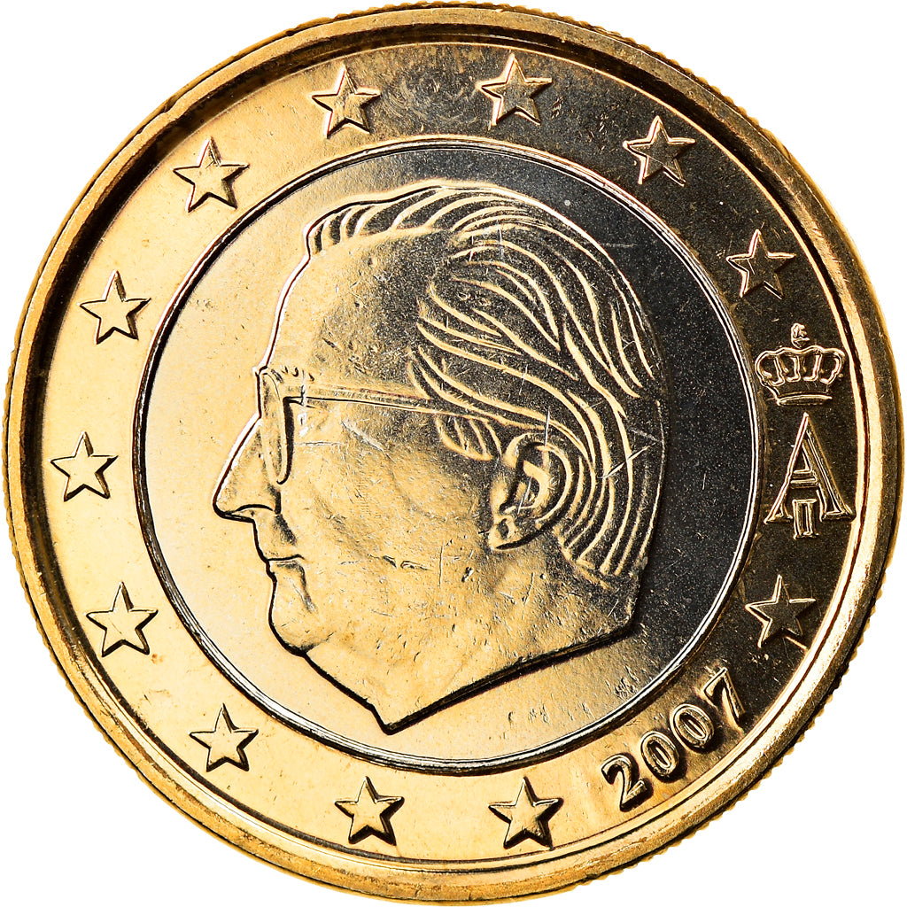 Belgium, Euro, 2007, Brussels, MS(65-70), Bi-Metallic, KM:245