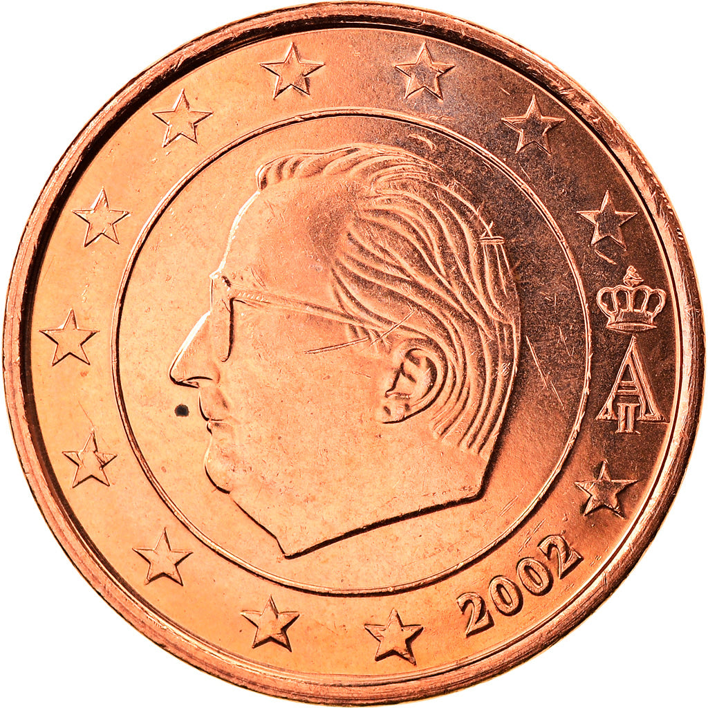 Belgium, 5 Euro Cent, 2002, Brussels, MS(65-70), Copper Plated Steel, KM:226