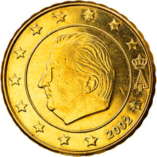 Belgium, 10 Euro Cent, 2002, Brussels, MS(65-70), Brass, KM:227