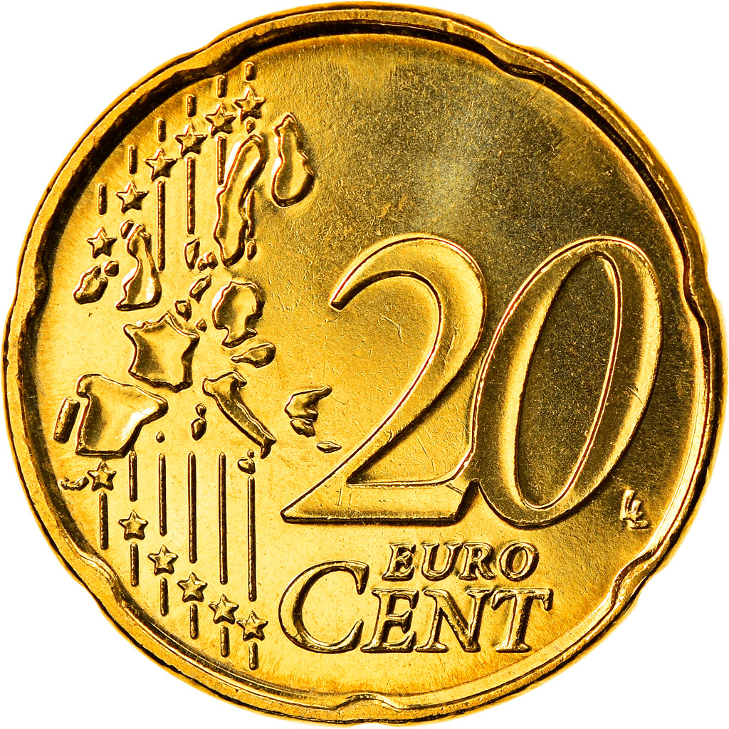 Belgio, 20 Euro Cent, 2002, Brussels, FDC, Ottone, KM:228