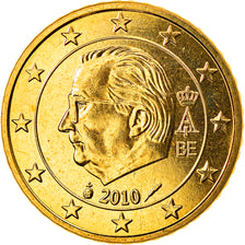 Belgium, 50 Euro Cent, 2010, Brussels, MS(65-70), Brass, KM:279
