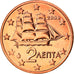 Griekenland, 2 Euro Cent, 2009, Athens, FDC, Copper Plated Steel, KM:182