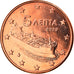 Greece, 5 Euro Cent, 2009, Athens, MS(65-70), Copper Plated Steel, KM:183