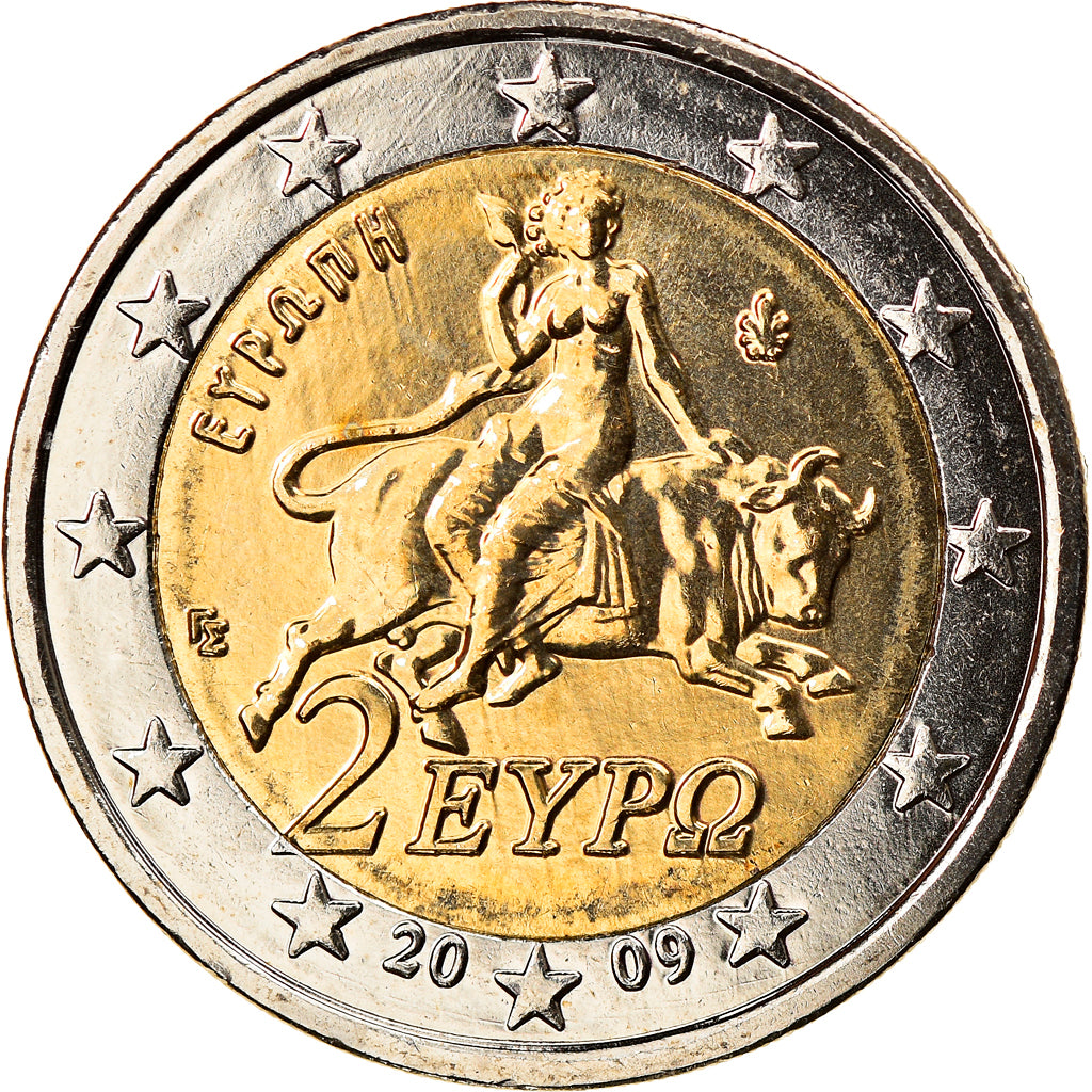 Griechenland, 2 Euro, 2009, Athens, STGL, Bi-Metallic, KM:215