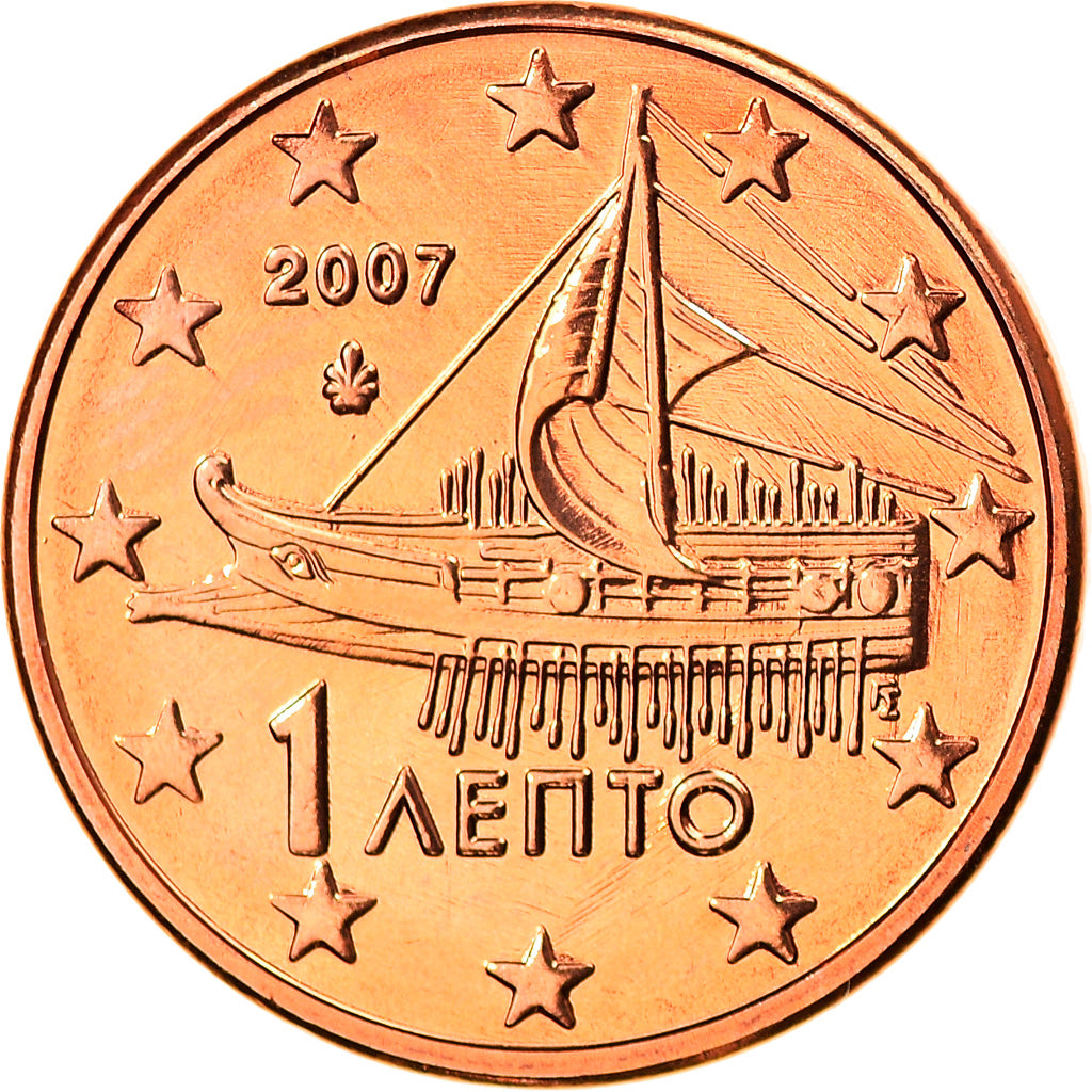 Griekenland, Euro Cent, 2007, Athens, FDC, Copper Plated Steel, KM:181