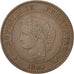 FRANCE, 2 Centimes, 1894, Paris, KM #827.1, VF(30-35), Bronze, Gadoury #105,...