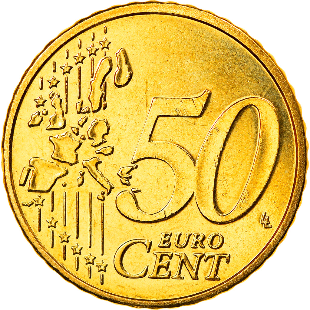 Belgium, 50 Euro Cent, 2004, Brussels, MS(65-70), Brass, KM:229