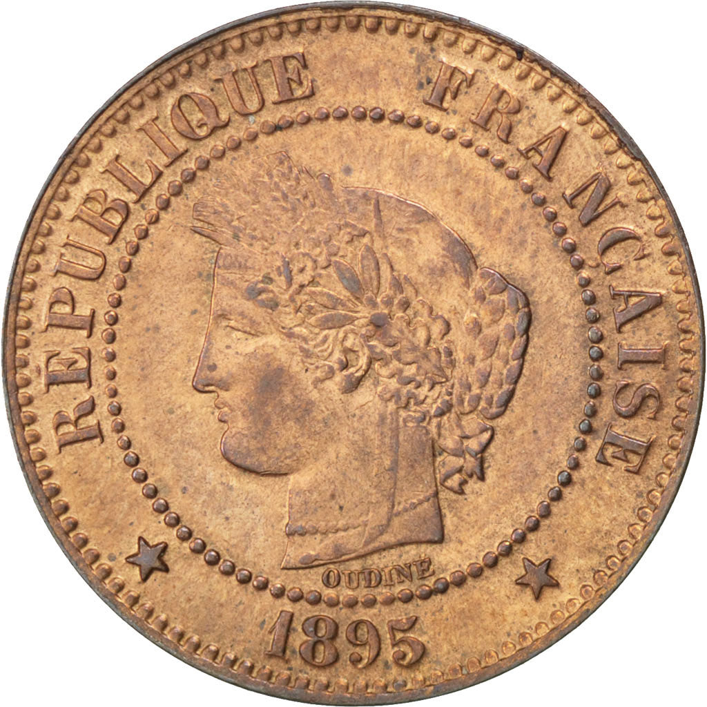 Coin, France, Cérès, 2 Centimes, 1895, Paris, AU(55-58), Bronze, KM:827.1