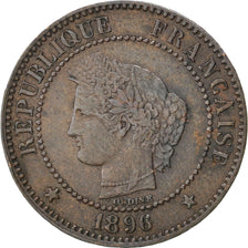 Coin, France, Cérès, 2 Centimes, 1896, Paris, EF(40-45), Bronze, KM:827.1