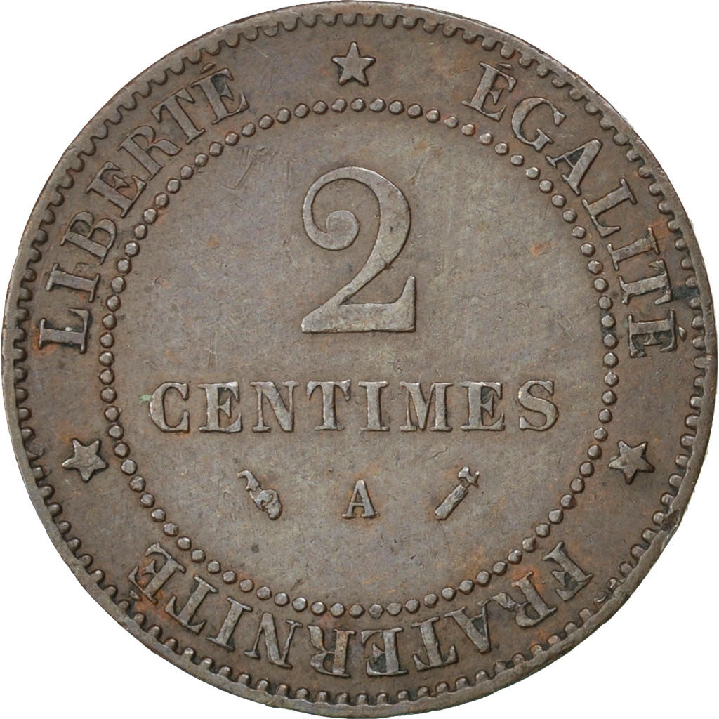 Coin, France, Cérès, 2 Centimes, 1896, Paris, EF(40-45), Bronze, KM:827.1