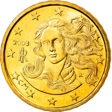 Italy, 10 Euro Cent, 2003, Rome, MS(65-70), Brass, KM:213