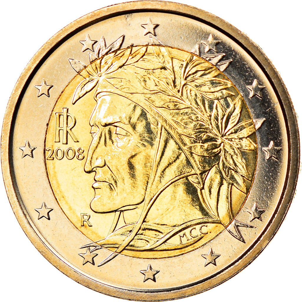 Italy, 2 Euro, 2008, Rome, MS(65-70), Bi-Metallic, KM:251