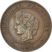 Coin, France, Cérès, 5 Centimes, 1871, Paris, EF(40-45), Bronze, KM:821.1