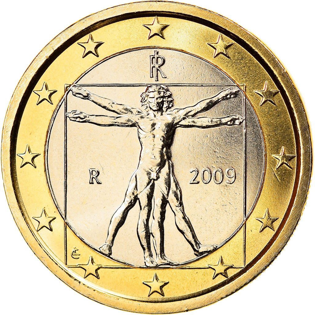 Italy, Euro, 2009, Rome, MS(65-70), Bi-Metallic, KM:250