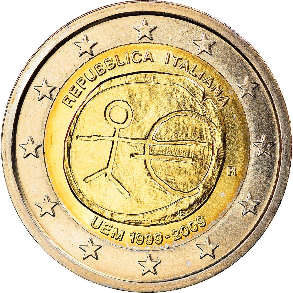 Włochy, 2 Euro, EMU, 2009, Rome, MS(65-70), Bimetaliczny, KM:312