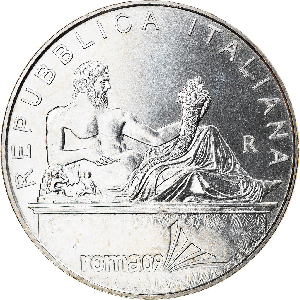 Italy, 5 Euro, 2009, Rome, MS(65-70), Silver, KM:327