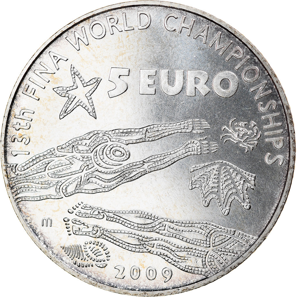 Italy, 5 Euro, 2009, Rome, MS(65-70), Silver, KM:327