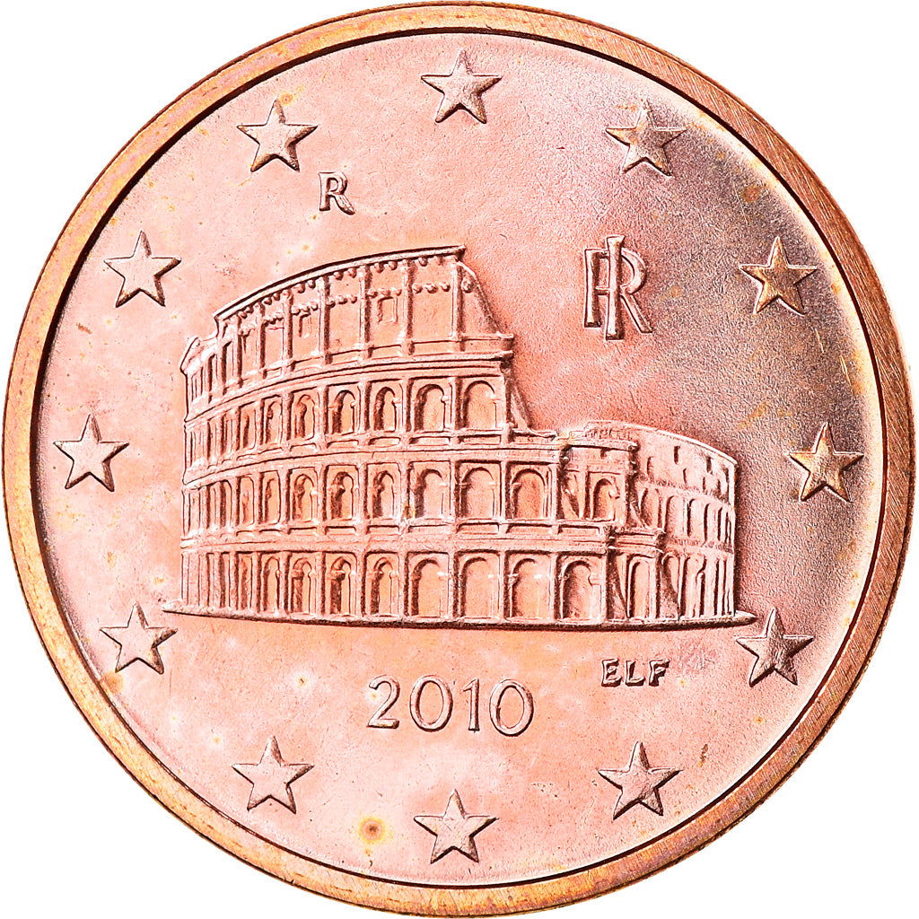 Italy, 5 Euro Cent, 2010, Rome, MS(65-70), Copper Plated Steel, KM:212