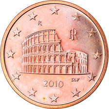 Italy, 5 Euro Cent, 2010, Rome, MS(65-70), Copper Plated Steel, KM:212