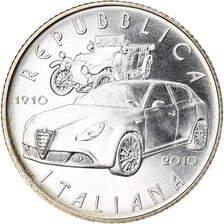 Italy, 5 Euro, 2010, Rome, MS(65-70), Silver, KM:329
