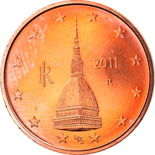 Italy, 2 Euro Cent, 2011, Rome, MS(65-70), Copper Plated Steel, KM:211
