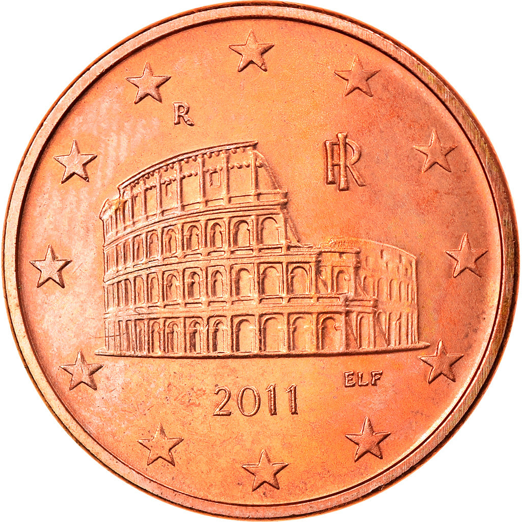 Italy, 5 Euro Cent, 2011, Rome, MS(65-70), Copper Plated Steel, KM:212