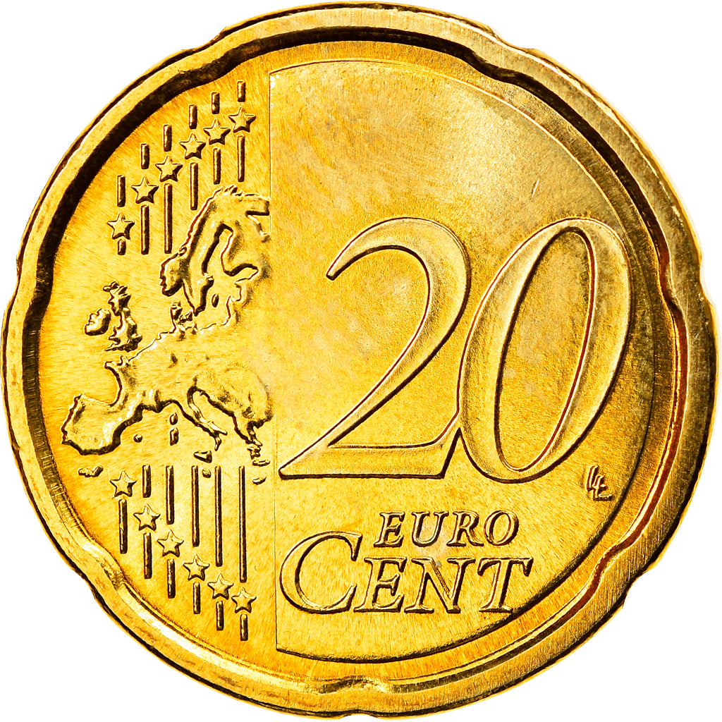 Italy, 20 Euro Cent, 2011, Rome, MS(65-70), Brass, KM:248