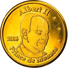 Monaco, 10 Euro Cent, 2006, unofficial private coin, MS(65-70), Brass