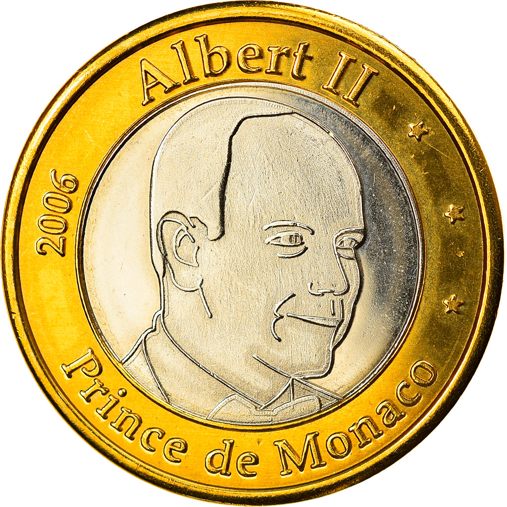Monaco, Euro, 2006, unofficial private coin, MS(65-70), Bi-Metallic