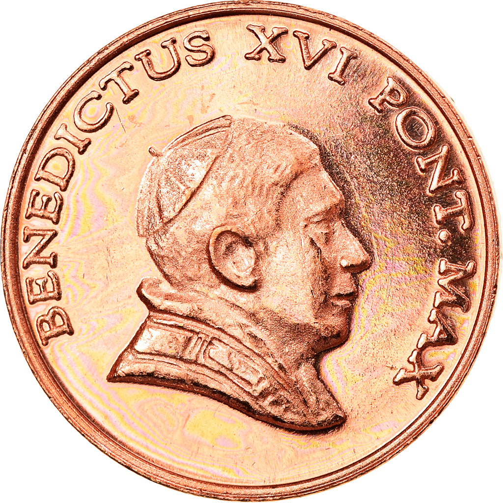 Vatican, 2 Euro Cent, Type 1, 2005, unofficial private coin, MS(65-70), Copper