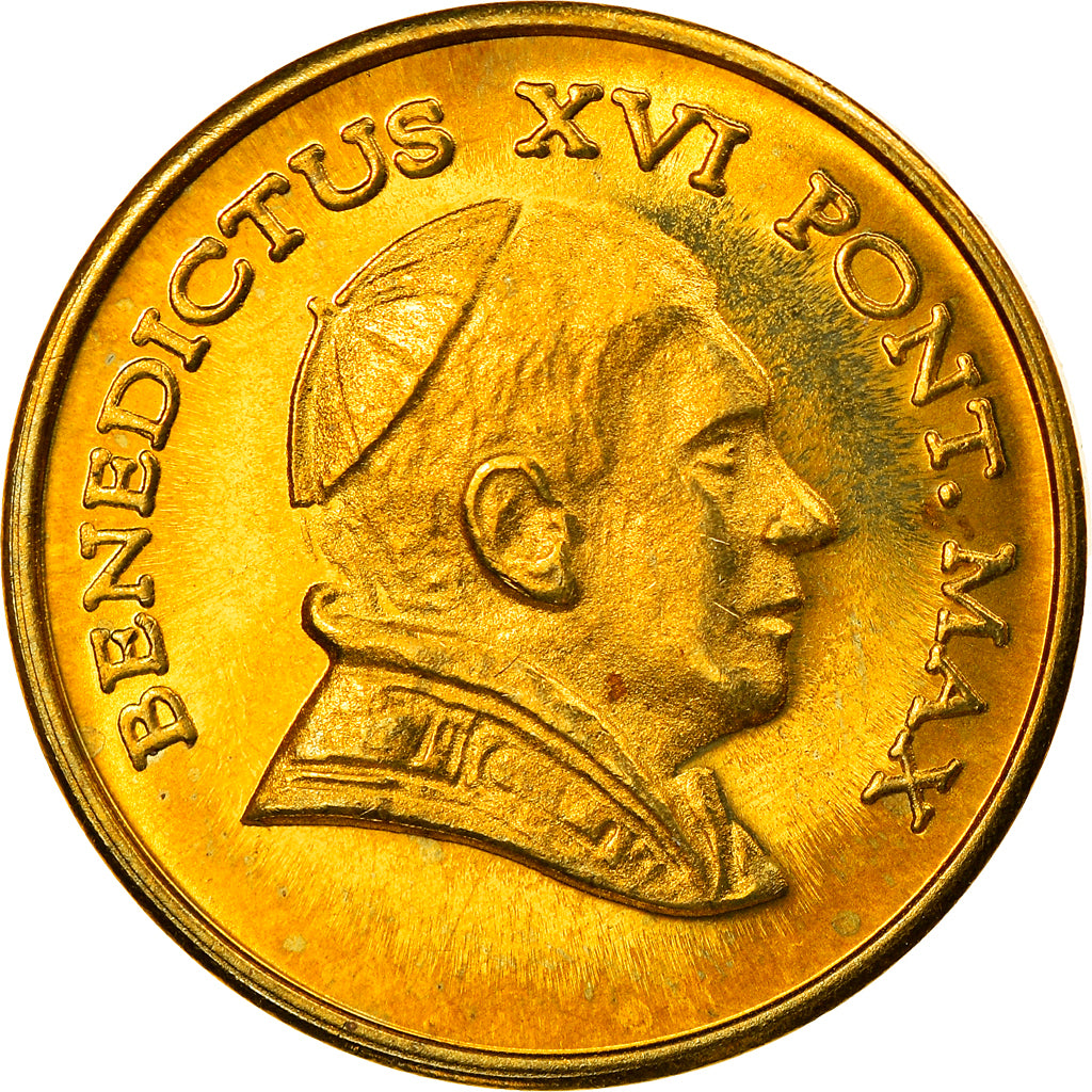 Vatican, 20 Euro Cent, Type 1, 2005, unofficial private coin, MS(65-70), Brass