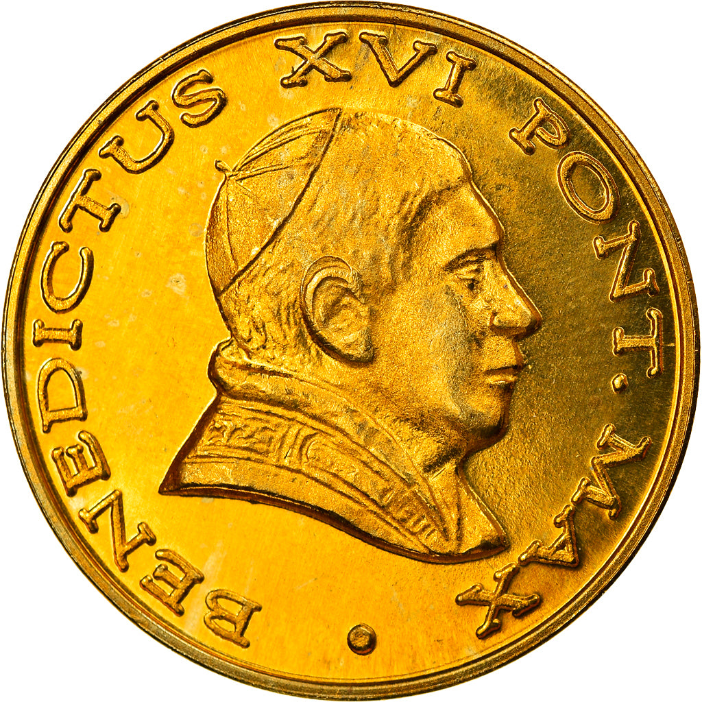 Vatican, 50 Euro Cent, Type 1, 2005, unofficial private coin, MS(65-70), Brass