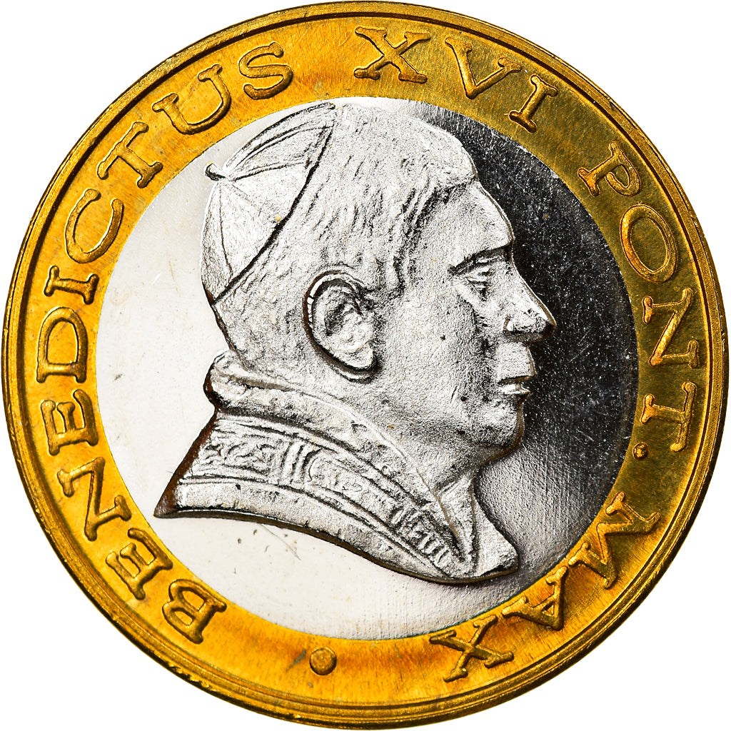 Vatican, Euro, Type 1, 2005, unofficial private coin, MS(65-70), Bi-Metallic