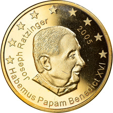 Vatican, 50 Euro Cent, Type 2, 2005, unofficial private coin, MS(65-70), Brass